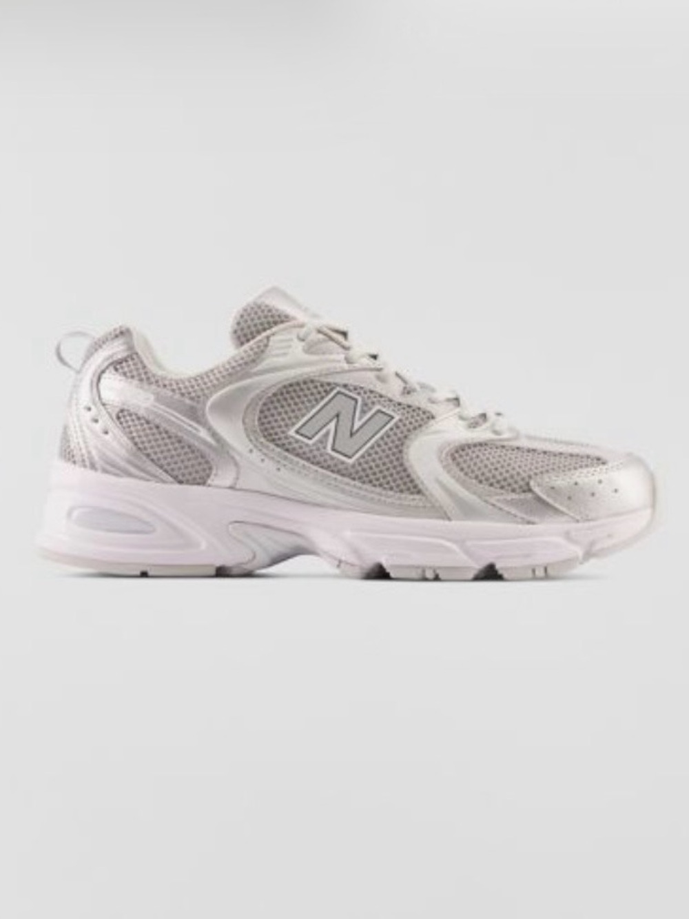New Balance Women's Grey and Silver Metallic